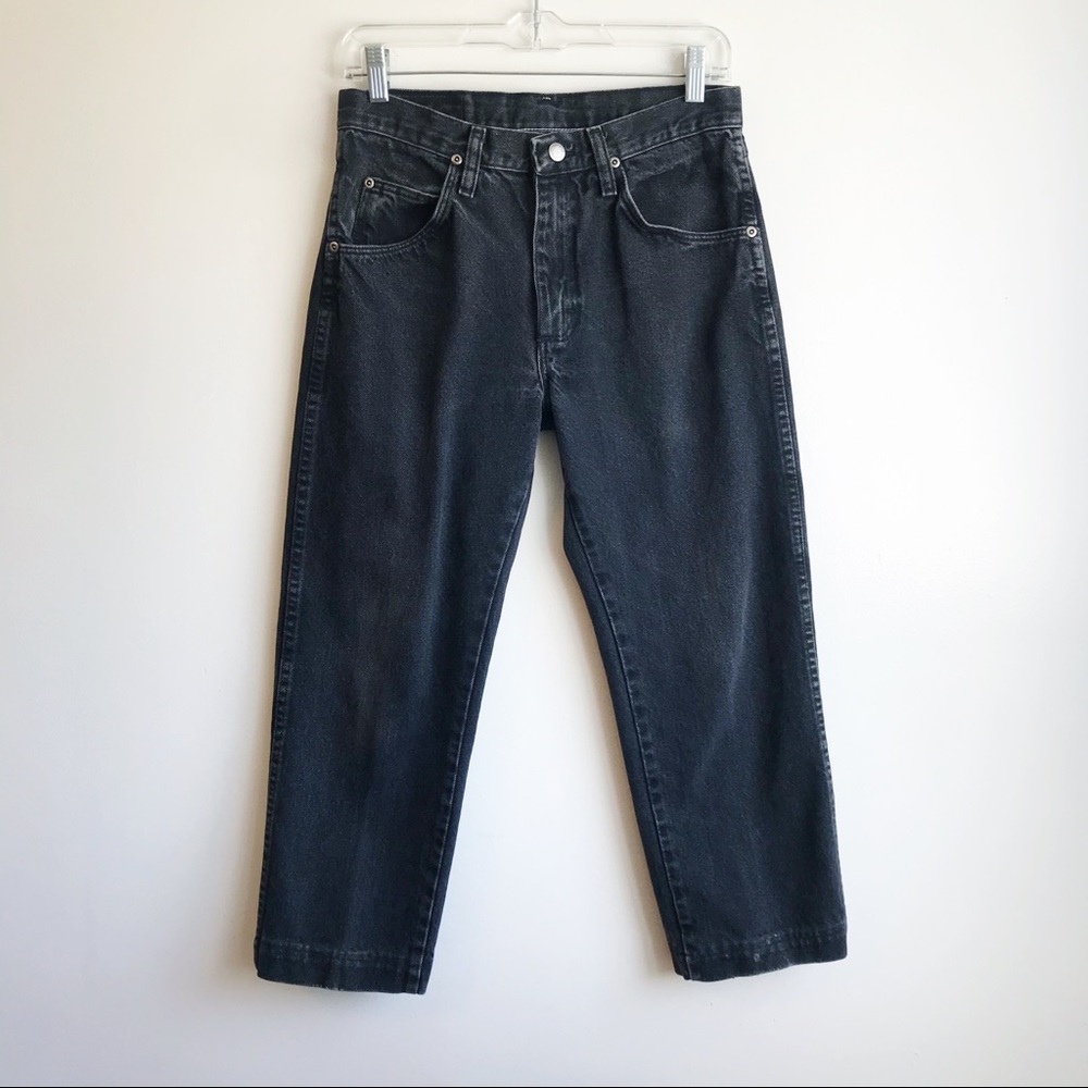 VINTAGE WRANGLER jean black straight leg high rise
